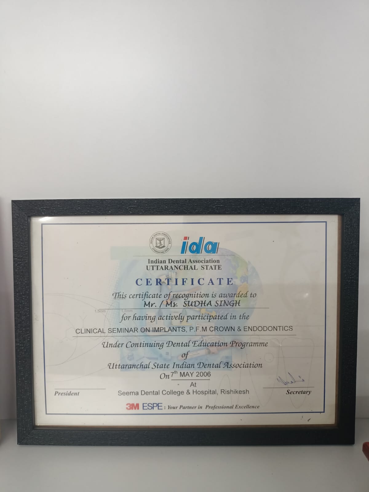 Training Certificate